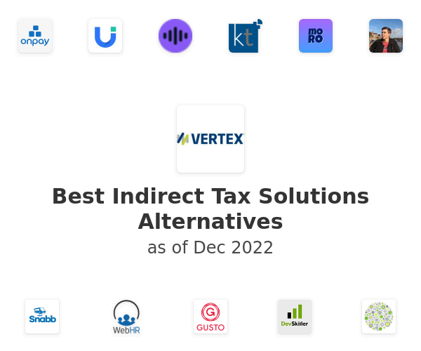 Best Indirect Tax Solutions Alternatives
