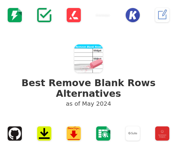 Best Remove Blank Rows Alternatives