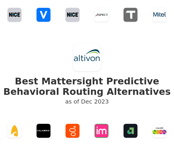 Best Mattersight Predictive Behavioral Routing Alternatives