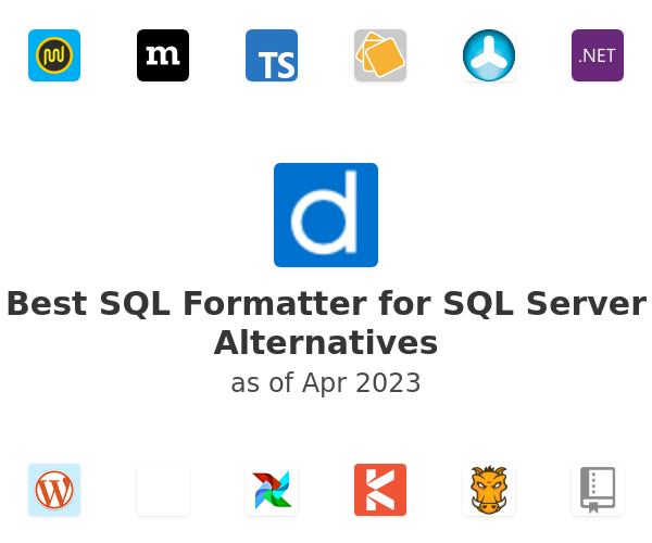 Best SQL Formatter for SQL Server Alternatives