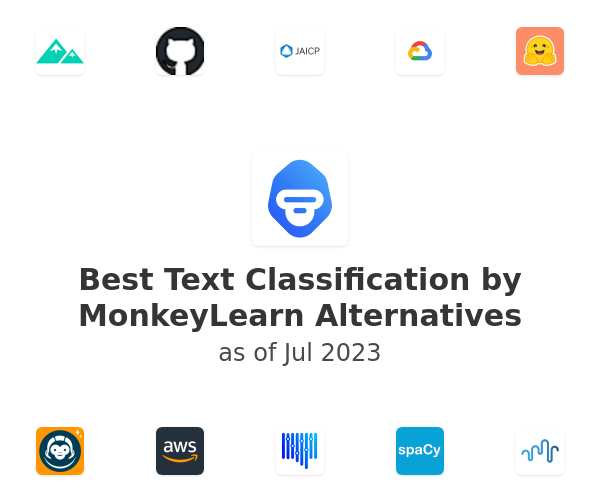 Best Text Classification by MonkeyLearn Alternatives