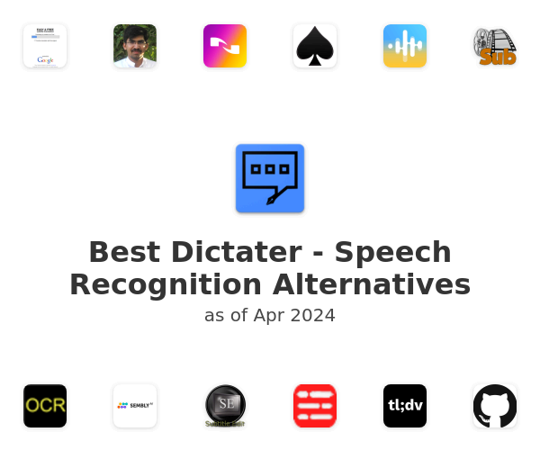 Best Dictater - Speech Recognition Alternatives