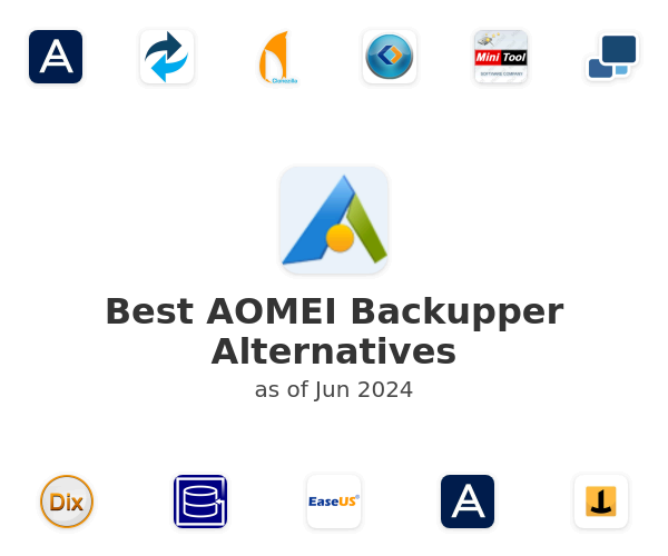 Best AOMEI Backupper Alternatives