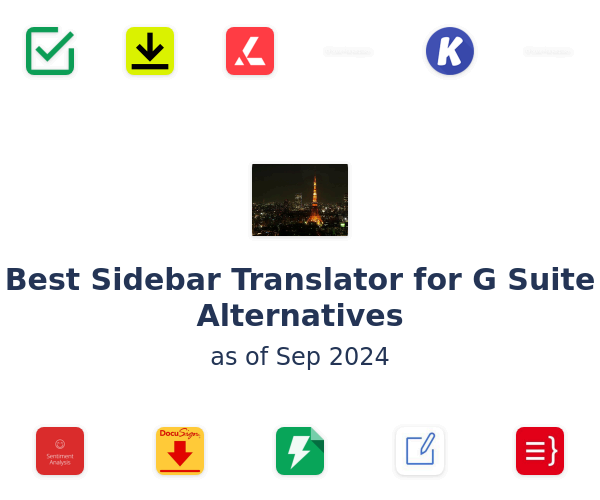 Best Sidebar Translator for G Suite Alternatives