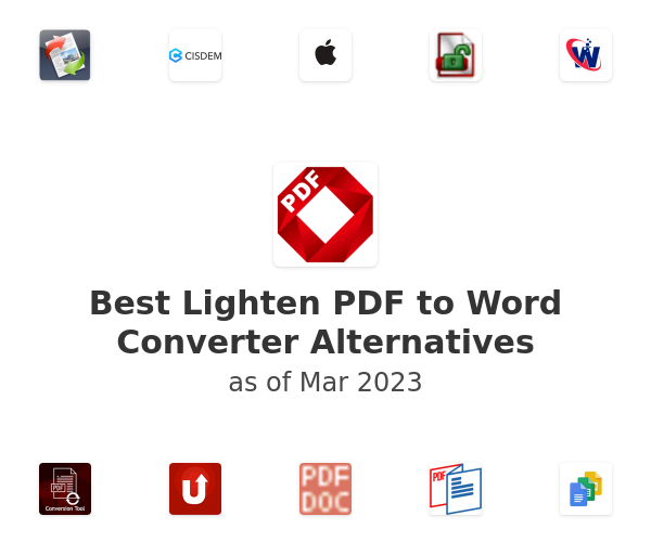 Best Lighten PDF to Word Converter Alternatives