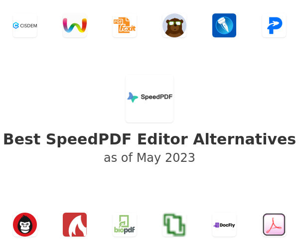 Best SpeedPDF Editor Alternatives