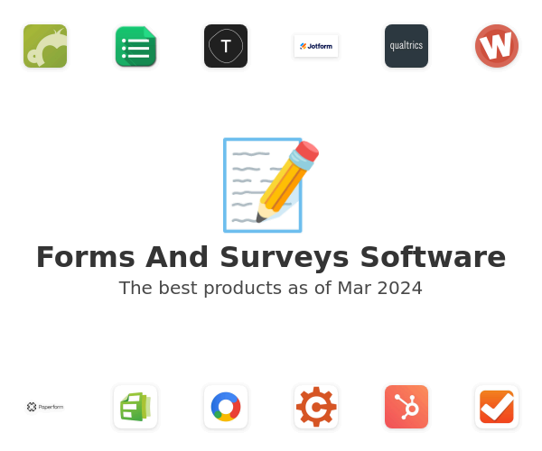 The best Forms And Surveys products