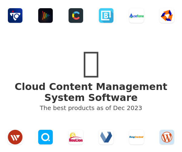 The best Cloud Content Management System products