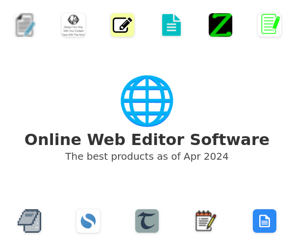 The best Online Web Editor products