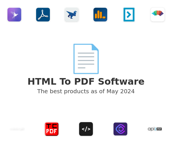 The best HTML To PDF products
