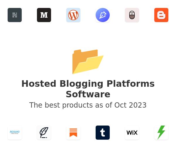 The best Hosted Blogging Platforms products