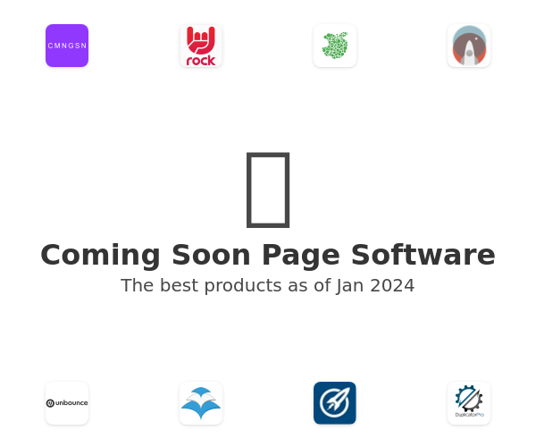 The best Coming Soon Page products