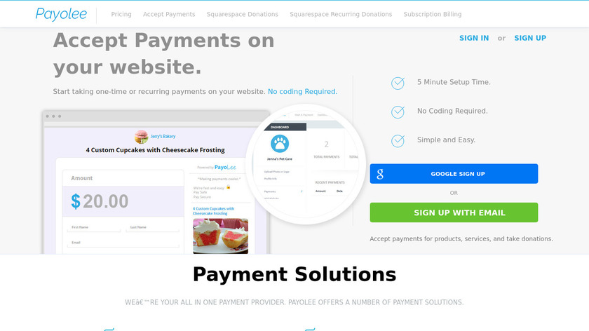 Payolee Landing Page