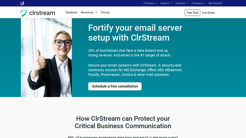 ClrStream Landing Page
