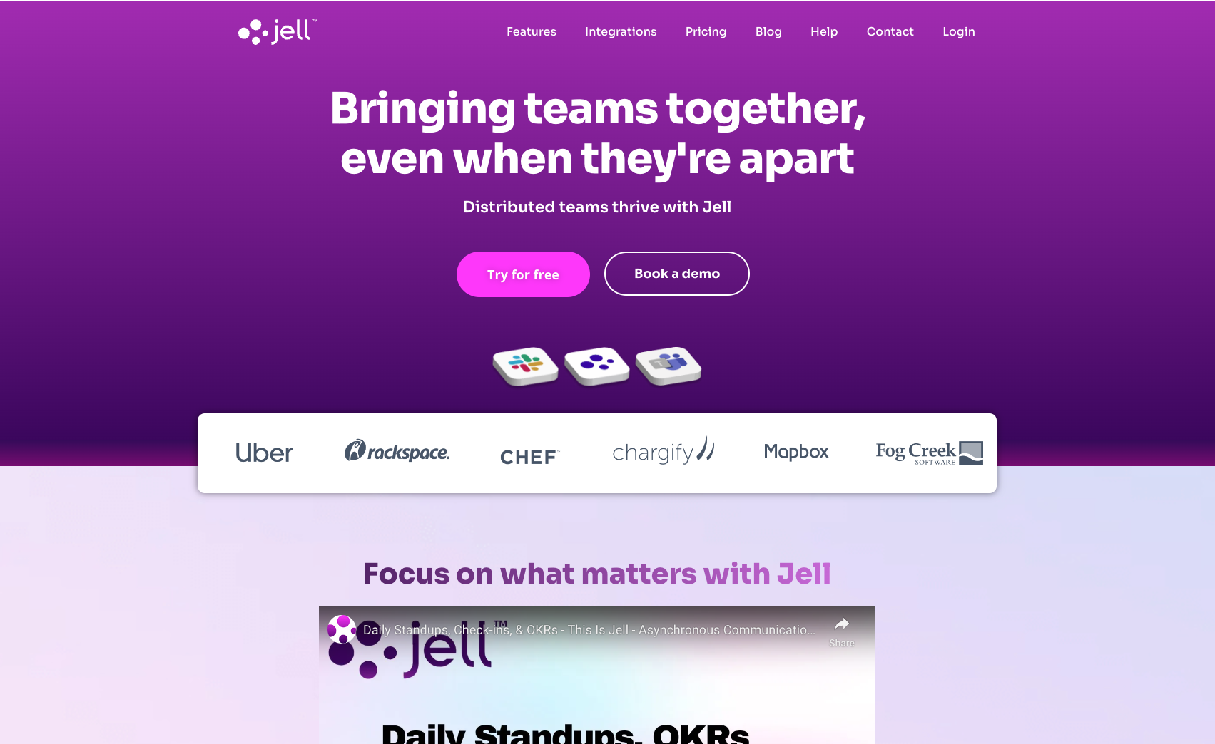 Jell Landing page