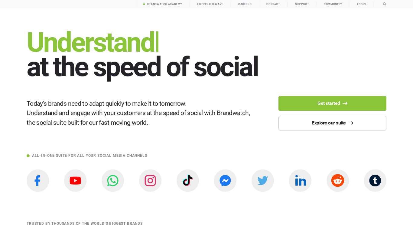 BrandWatch Landing page