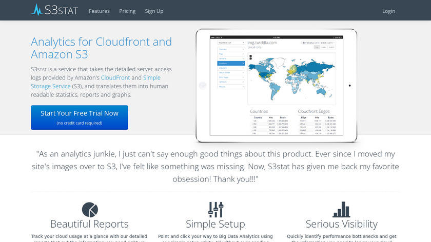 S3stat Landing Page