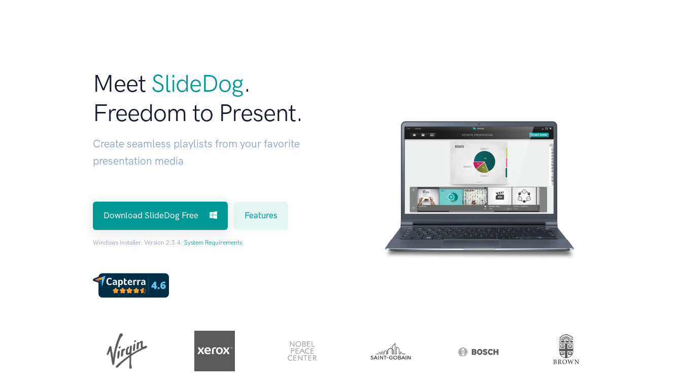 SlideDog Landing page