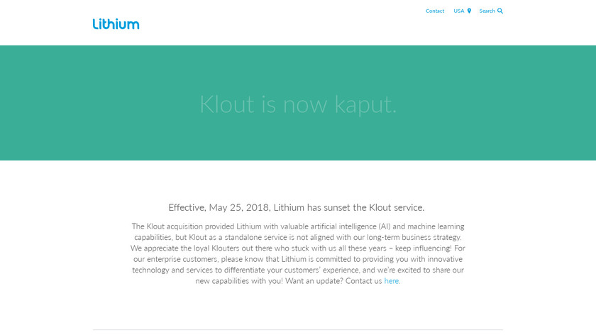 Klout Landing Page