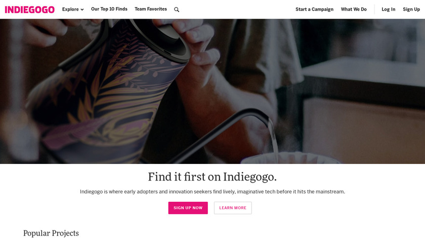 Indiegogo Landing Page