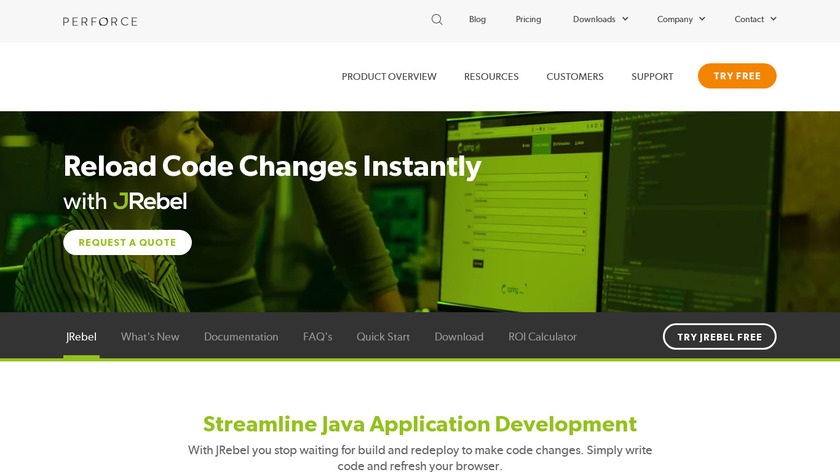 JRebel Landing Page