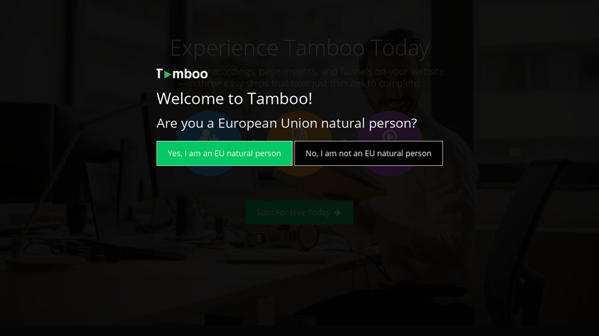 Tamboo Landing Page