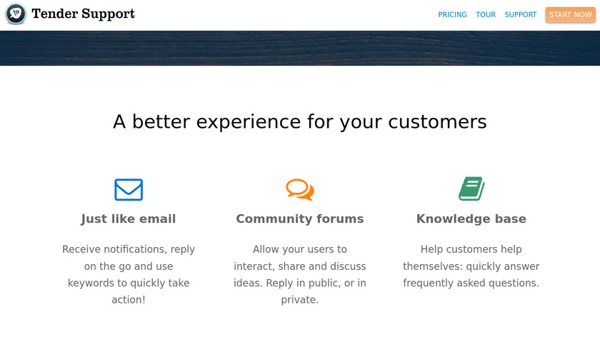 Tender Support Landing Page