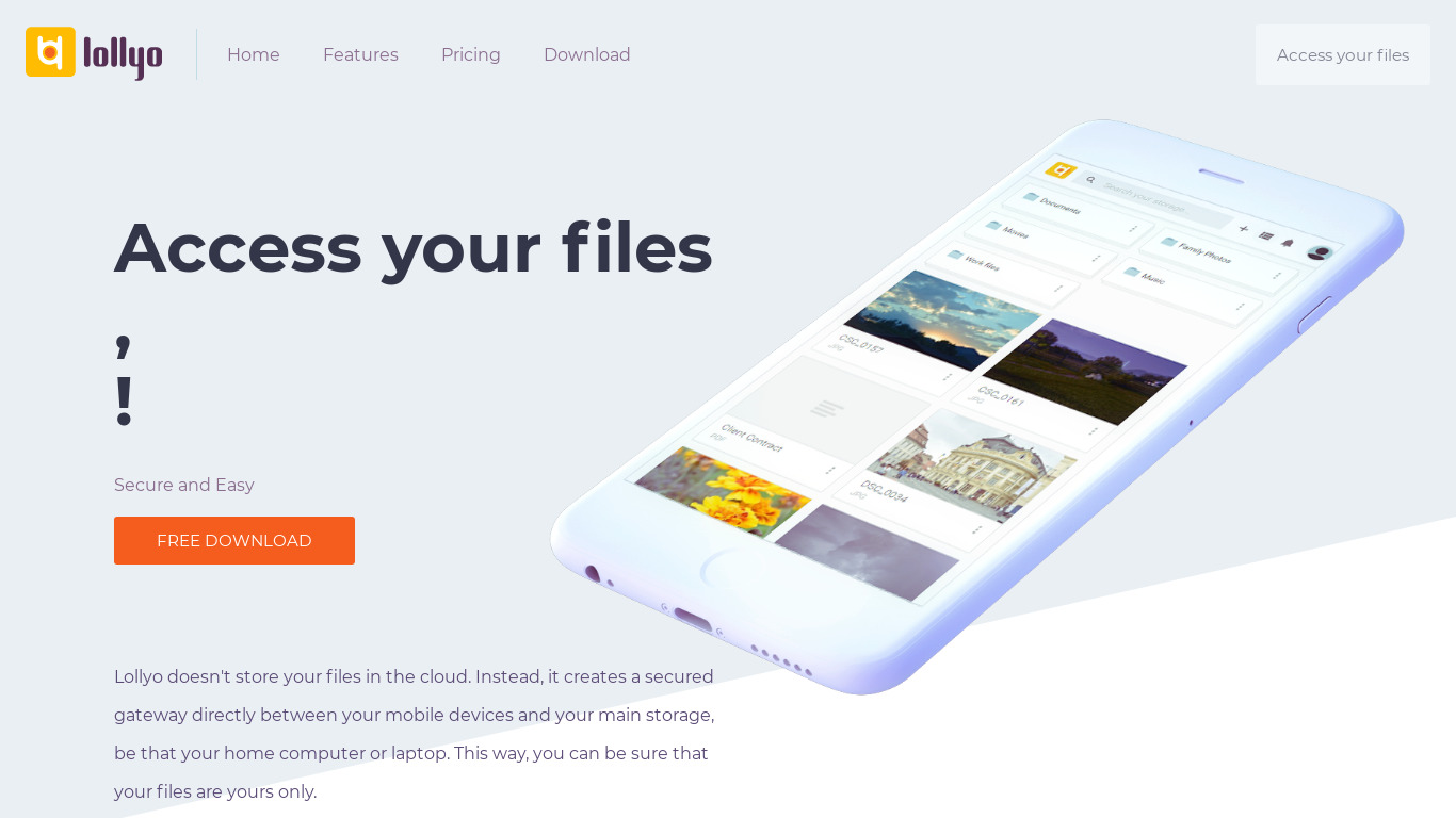 Lollyo Landing page