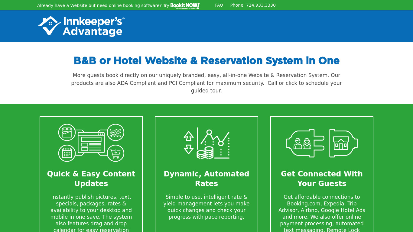 Innkeepers Advantage Landing page