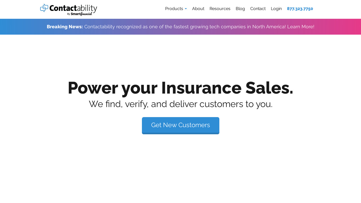 Contactability Landing page