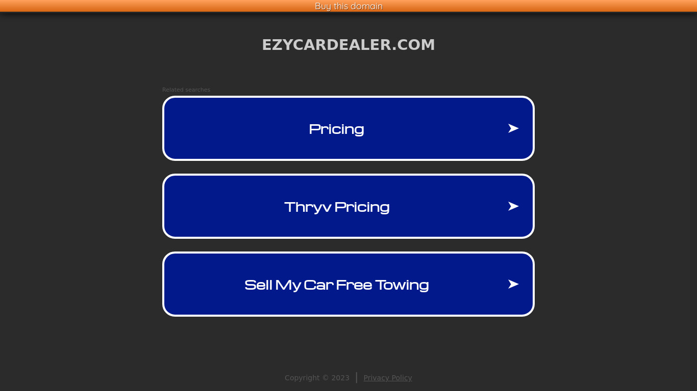 ezyCarDealer Landing page