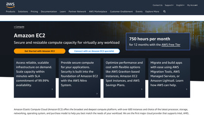 Amazon EC2 screenshot