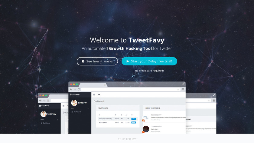 TweetFavy Landing Page
