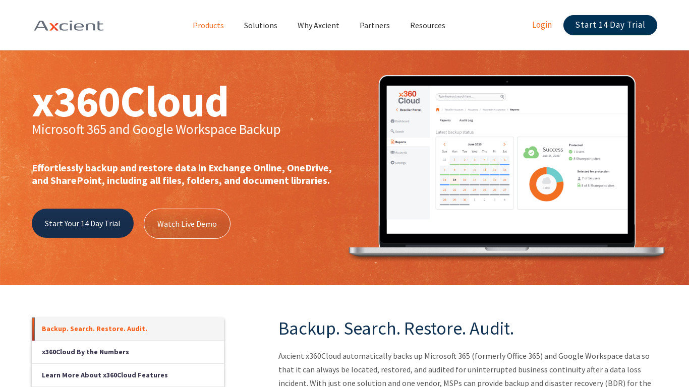 Cloudfinder Landing page