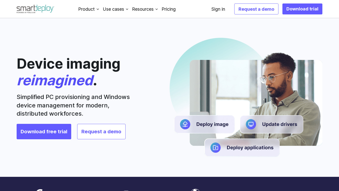 SmartDeploy Landing page