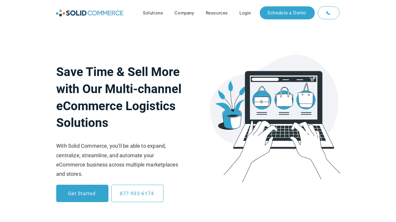 Solid Commerce Landing page