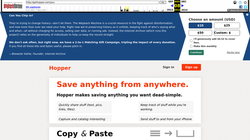 GetHopper.com Landing Page