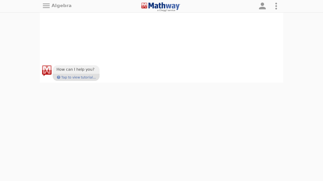 Mathway Landing page