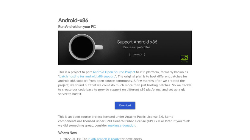 Android-x86 Landing Page