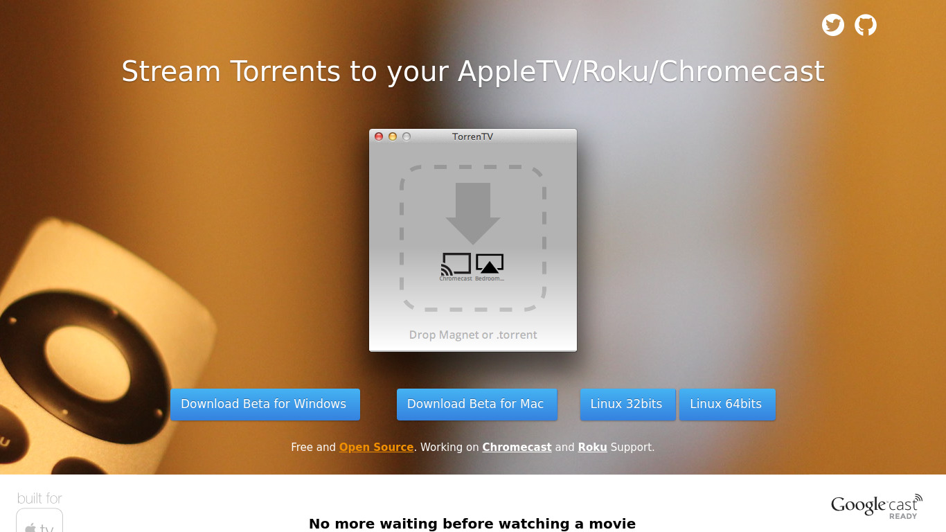 TorrenTV Landing page
