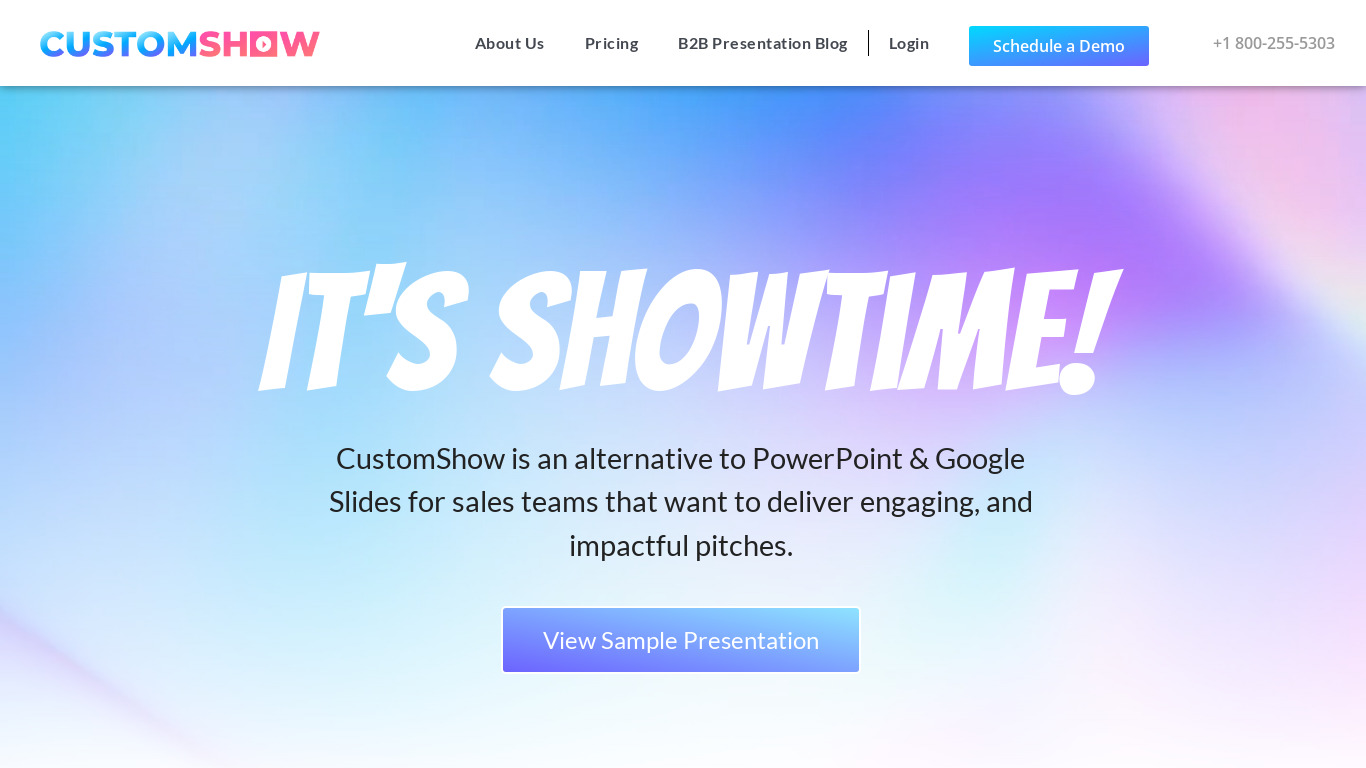 CustomShow Landing page