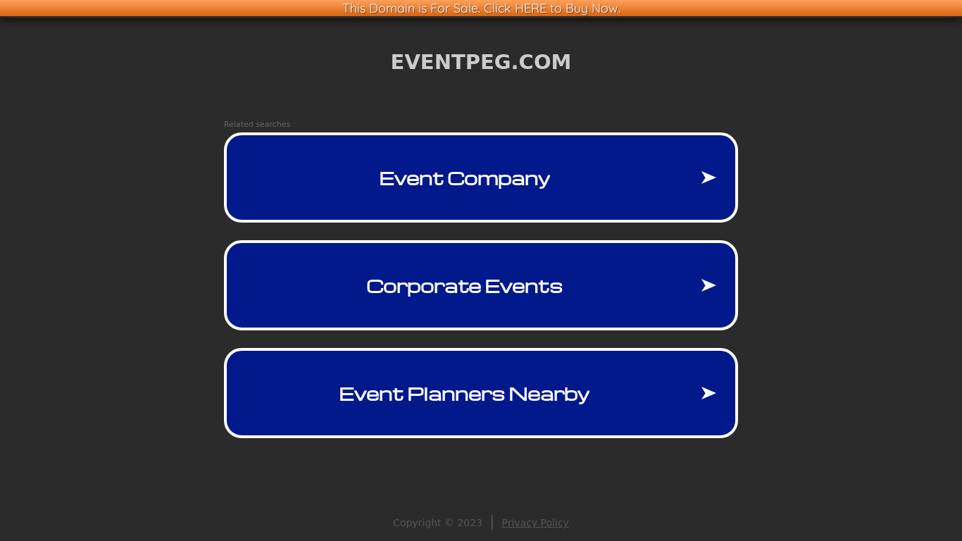 dan.eventpeg.com Eventpeg Landing page