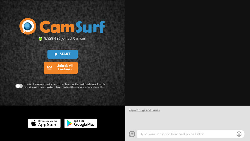 Camsurf Landing Page