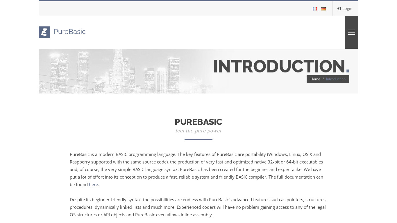 PureBasic Landing page