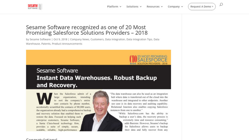 sesamesoftware.com Relational Junction Landing Page