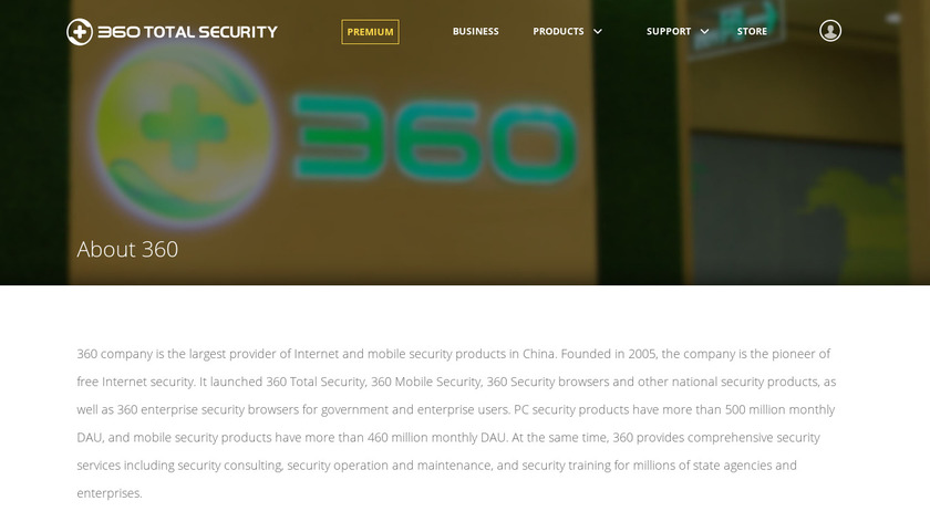 360 Total Security Landing Page
