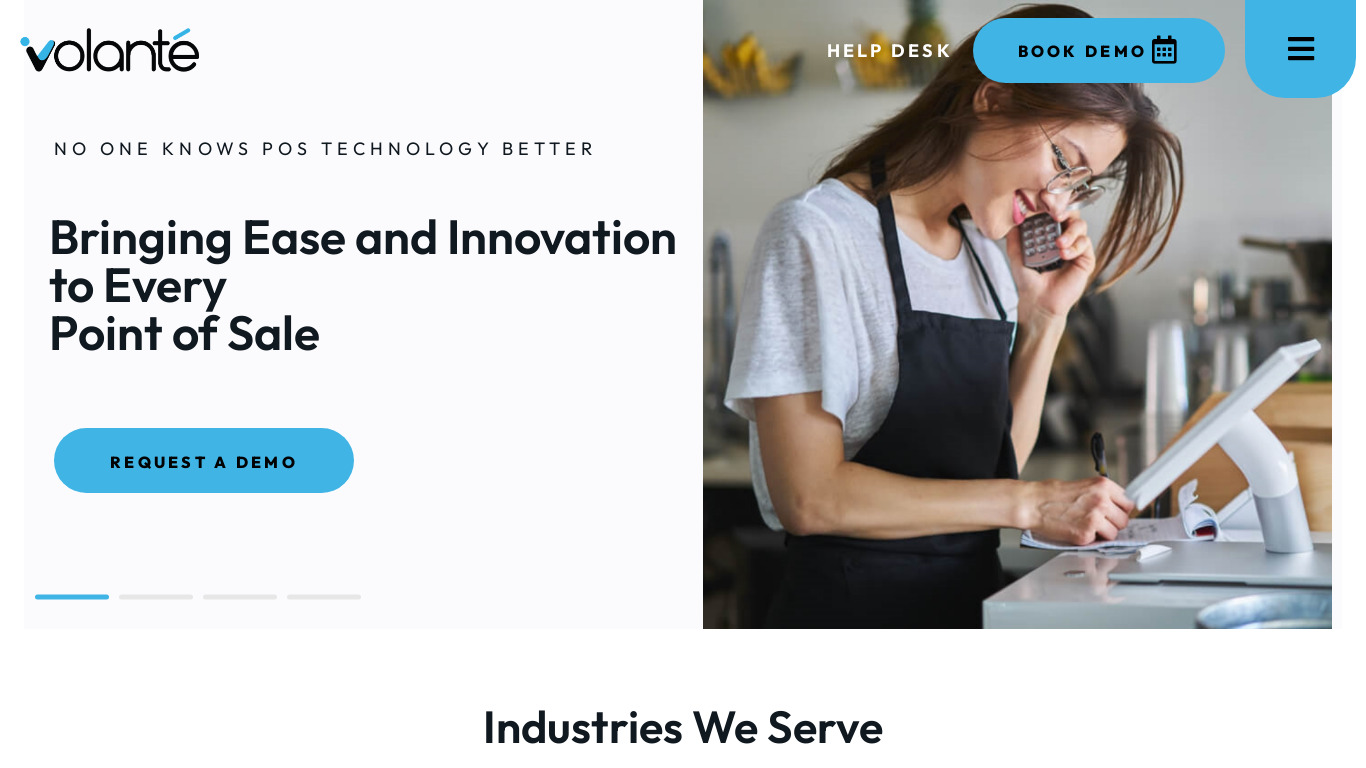 Volante POS Landing page