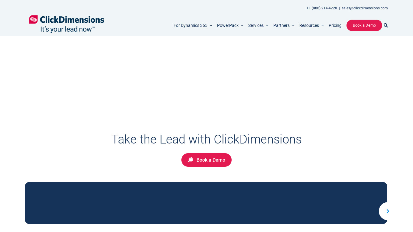 ClickDimensions Landing page