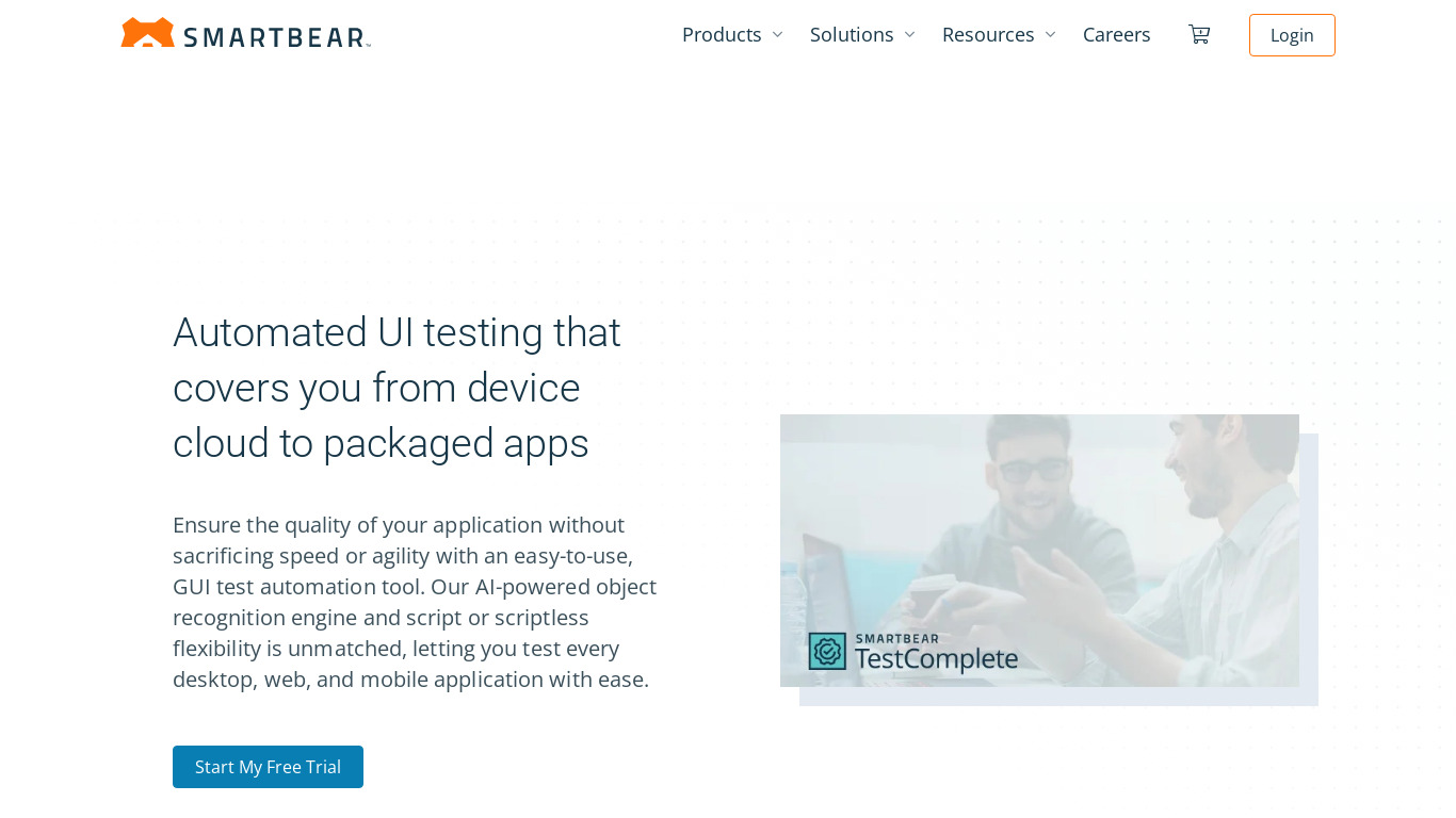 TestComplete Landing page