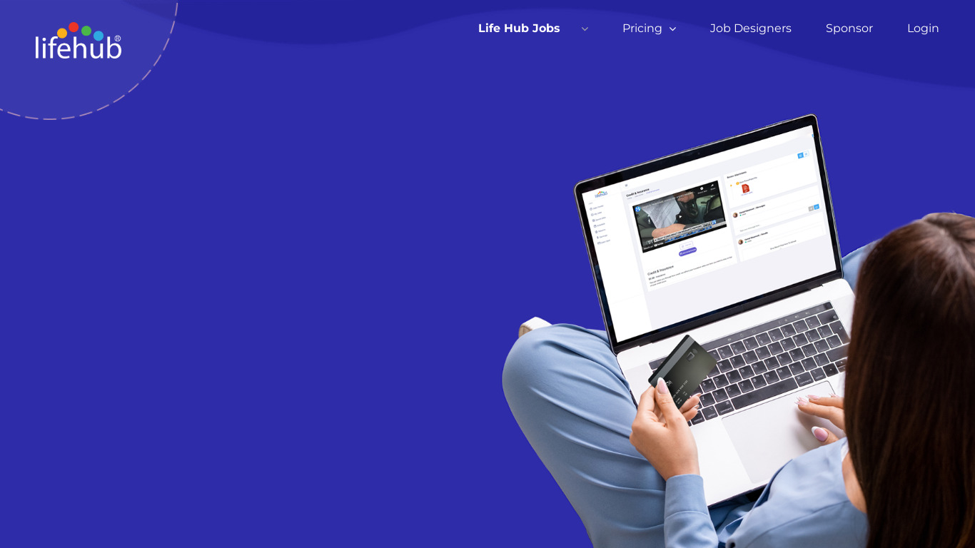 Life Hub Learning Center Landing page